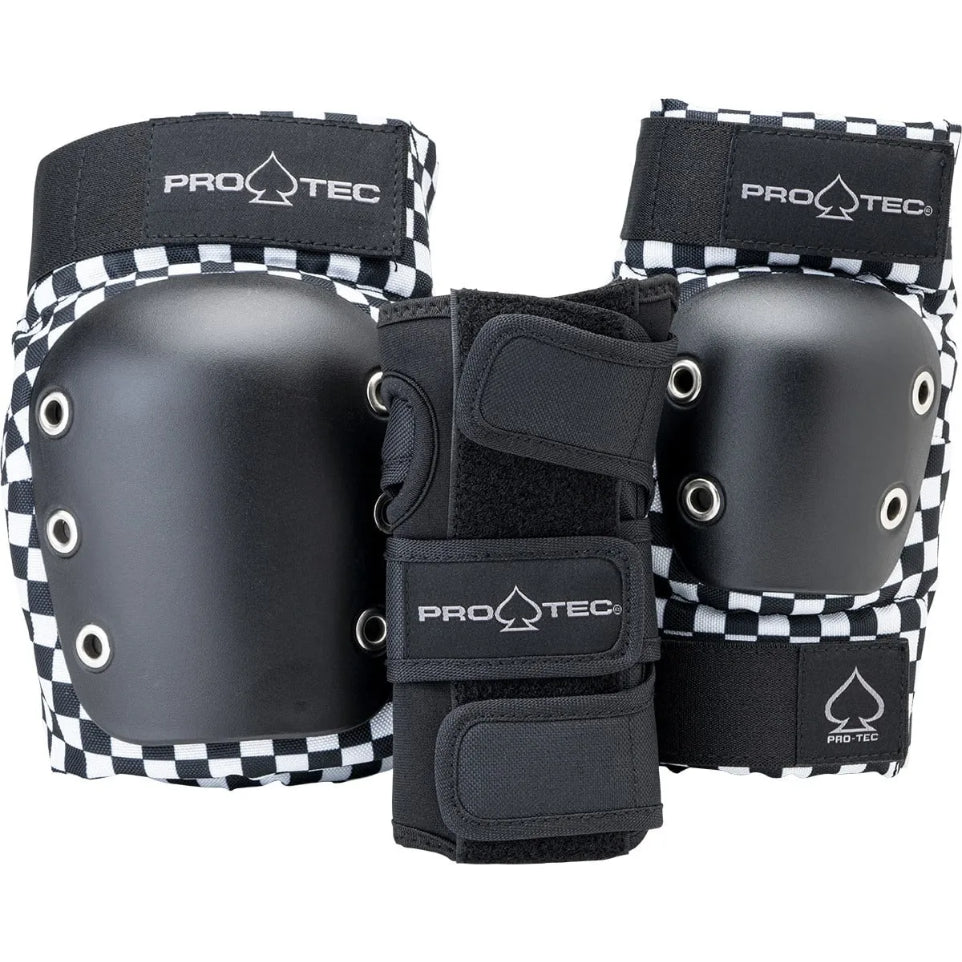 The Protec JR 3-Pack Open Back Knee Pads 2024 in Checker