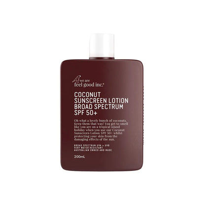 The We Are Feel Good SPF 50+ Sunscreen 2024 in Coconut 200ml
