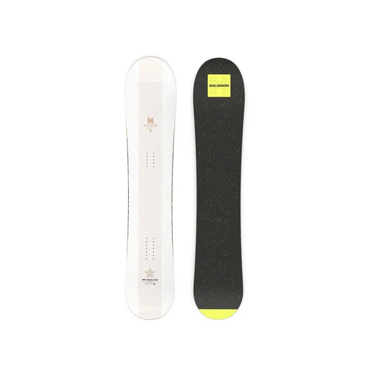 The Salomon HPS Takaharu Naki snowboard 2025 in white with a black base.