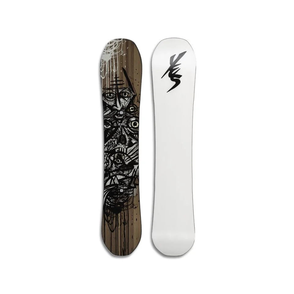 The Pick Your Line Snowboard 2025 in brown with a white base.