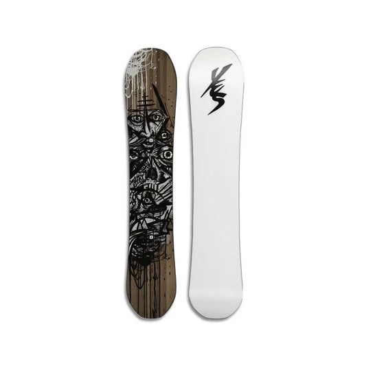 The Pick Your Line Snowboard 2025 in brown with a white base.