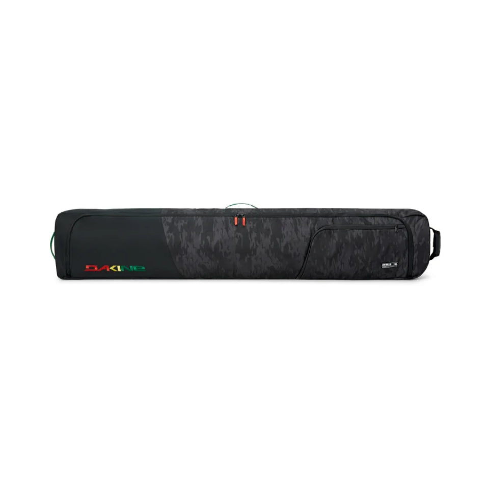The Dakine Low Roller Snowboard Bag 2025 in Black Vintage Camo