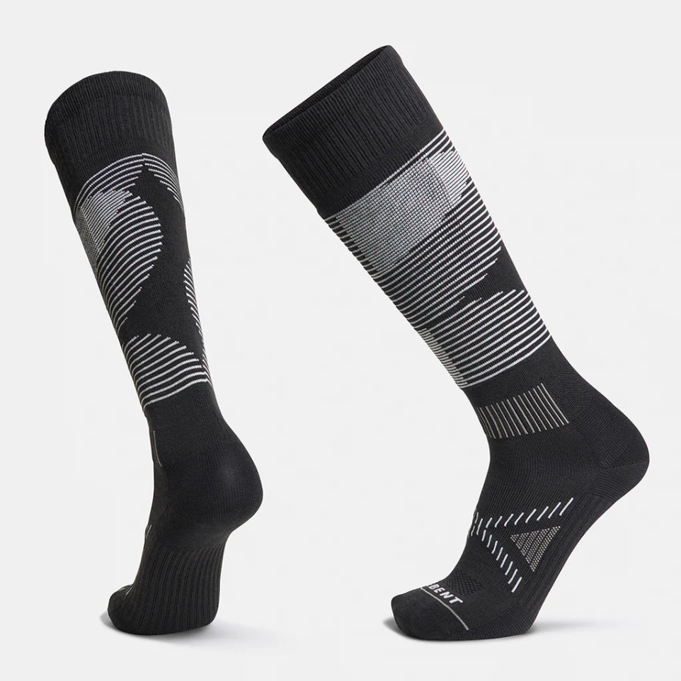 The Le Bent Shred Targeted Cushion Snow Sock 2025 in Black