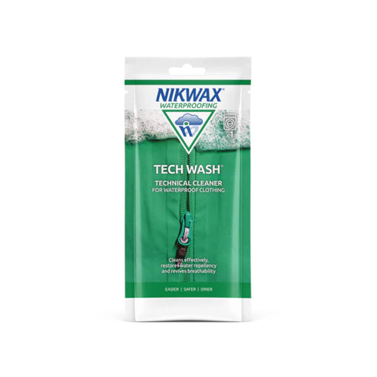 The Nikwax Tech Wash Sachet in Green