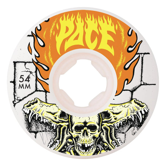 The OJS 101d Dungeon Pace Skateboard Wheels in White