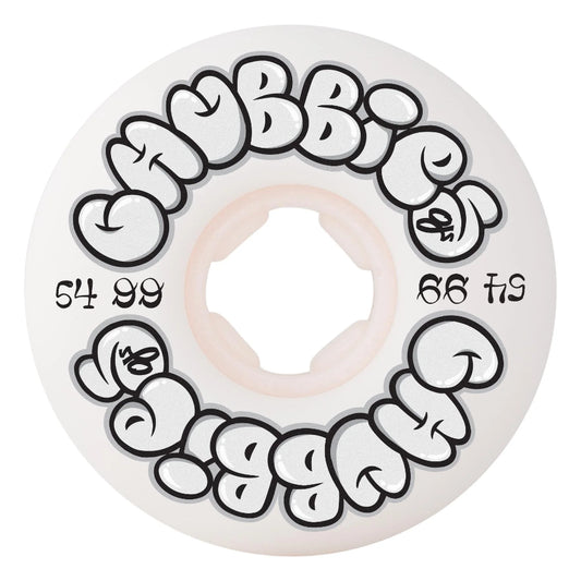 The OJS 99d Throw Ups Chubbies Skateboard Wheels in White