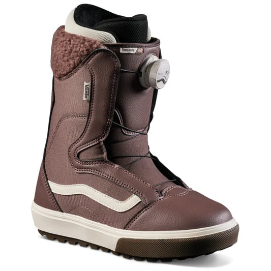 The Vans Encore OG Women's Snowboard Boots 2025 in Purple/White