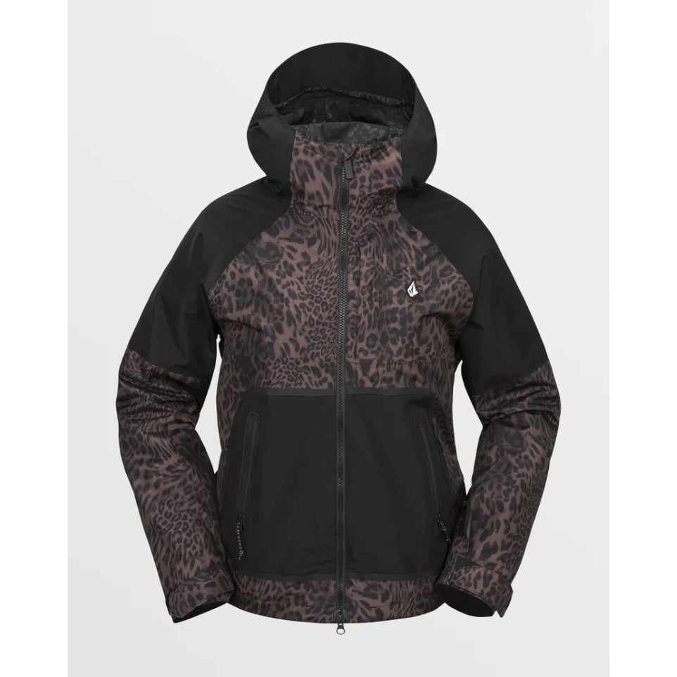 The Volcom Revna 20K Shell Women's Jacket 2025 in Leopard