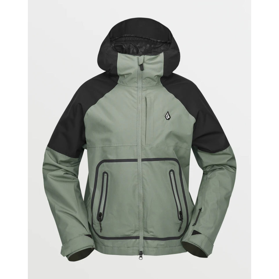 The Volcom Revna 20K Shell Women's Jacket 2025 in Lichen Green