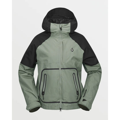 The Volcom Revna 20K Shell Women's Jacket 2025 in Lichen Green