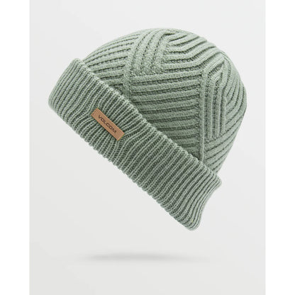 The Volcom Stone Knit Beanie 2025 in Lichen Green