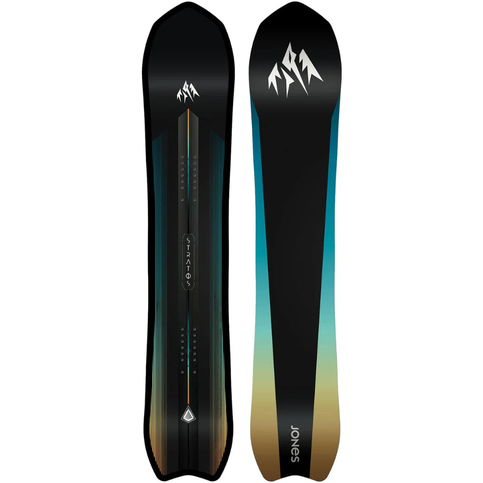 The 2026 Jones Stratos Men's Snowboard in black