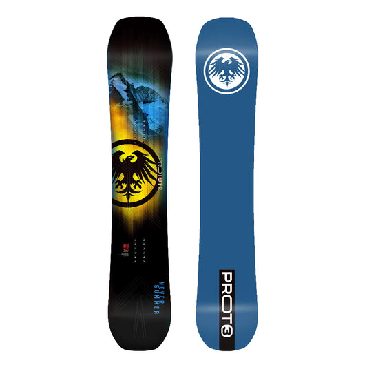 The 2026 Never Summer Proto T3 FR Men's Snowboard in black