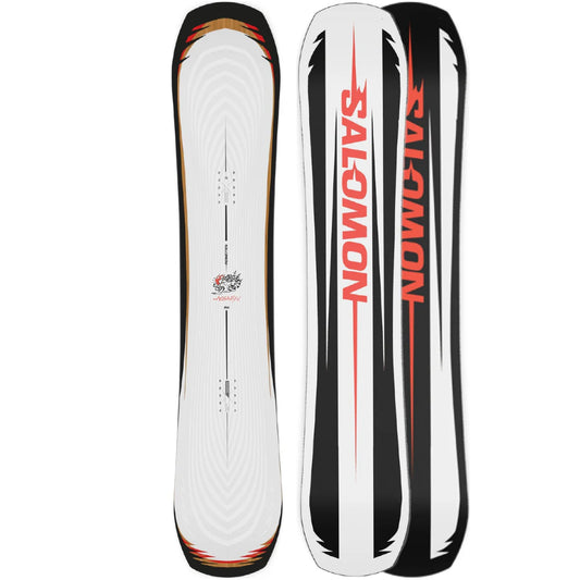 The 2026 Salomon Assassin Men's Snowboard in white