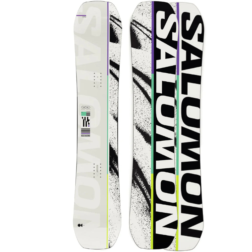 The 2026 Salomon Huck Knife Men's Snowboard in white