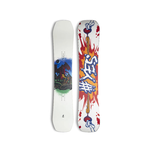 The 2026 Yes Sender Men's Snwboard in white