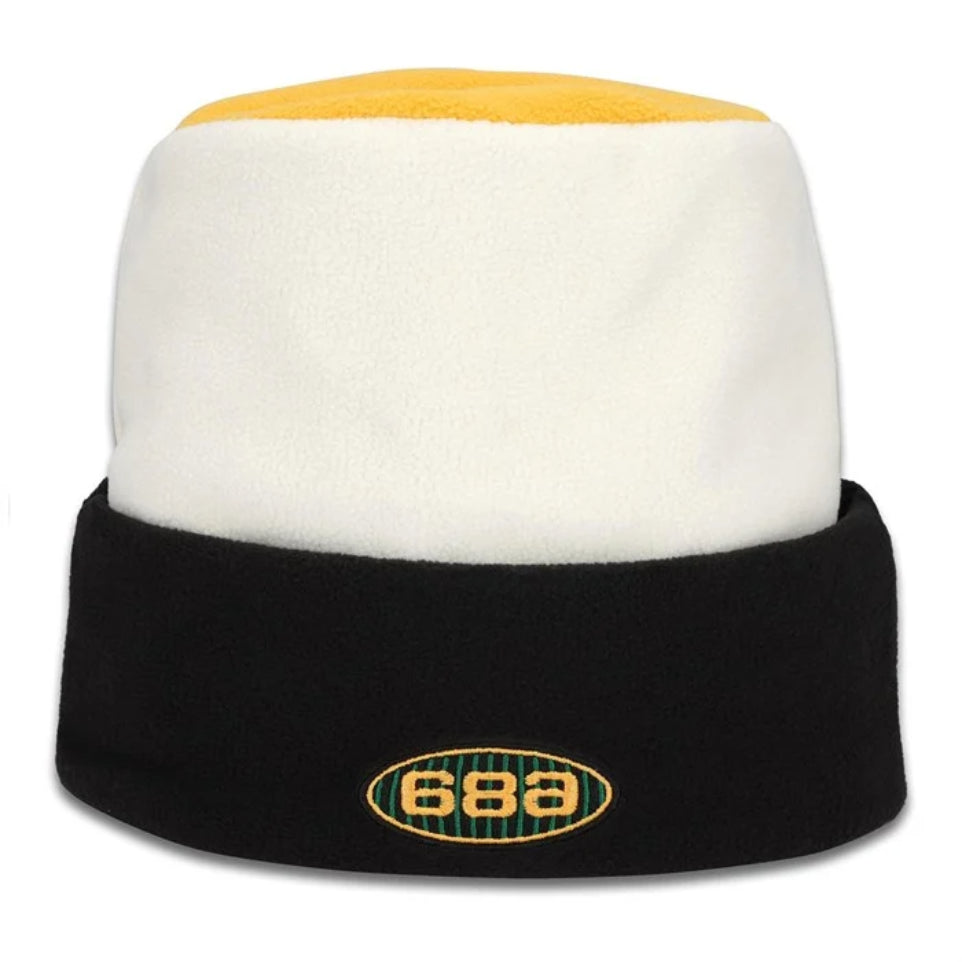 The 686 Flatop Fleece Hat in White Colorblock