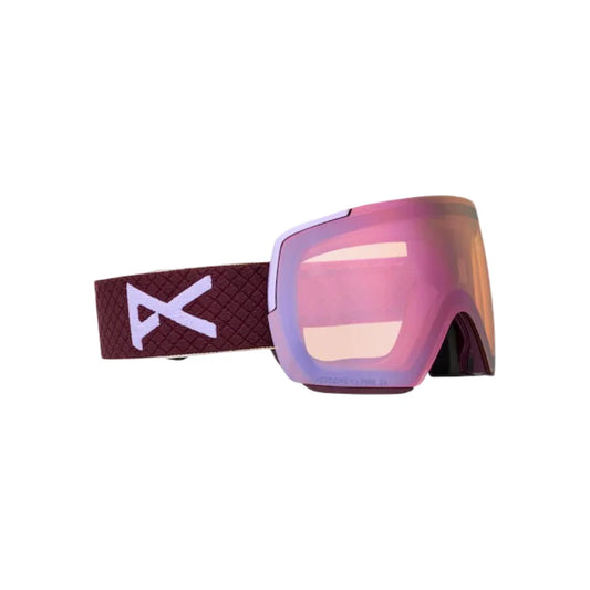 The Anon M5S Goggles, MFI Facemask & Spare Lens 2026 in Deep Cherry, Perceive Cloudy Pink & Perceive Variable Blue
