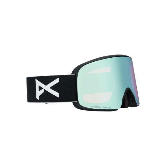 The Anon M6 Goggles, MFI Facemask & Spare Lens 2026 in Black, Perceive Variable Blue & Perceive Cloudy Pink