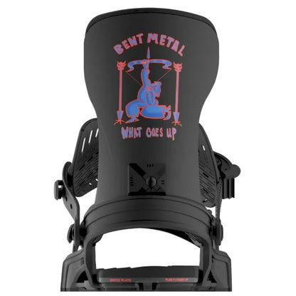 The Bent Metal Axtion Men's Snowboard Bindings 2026 in Black Blue Red back