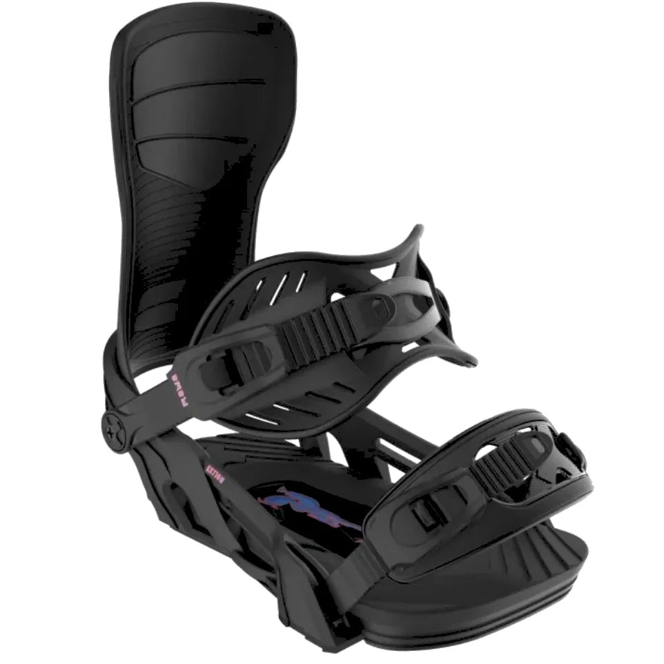 The Bent Metal Axtion Men's Snowboard Bindings 2026 in Black Blue Red front