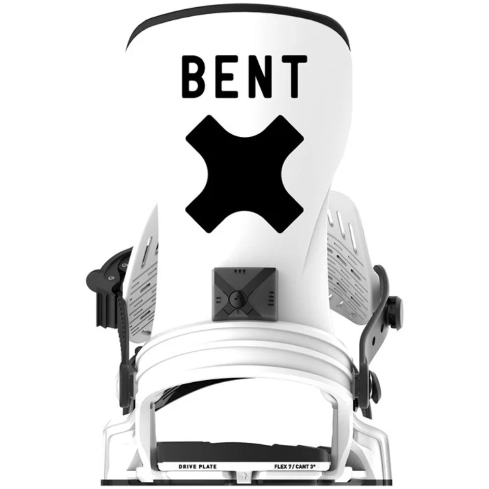 The Bent Metal Axtion Men's Snowboard Bindings 2026 in White back