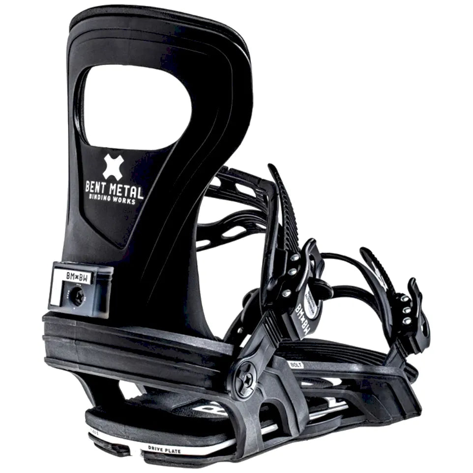 The Bent Metal Bolt Men's Snowboard Bindings 2026 in Black back