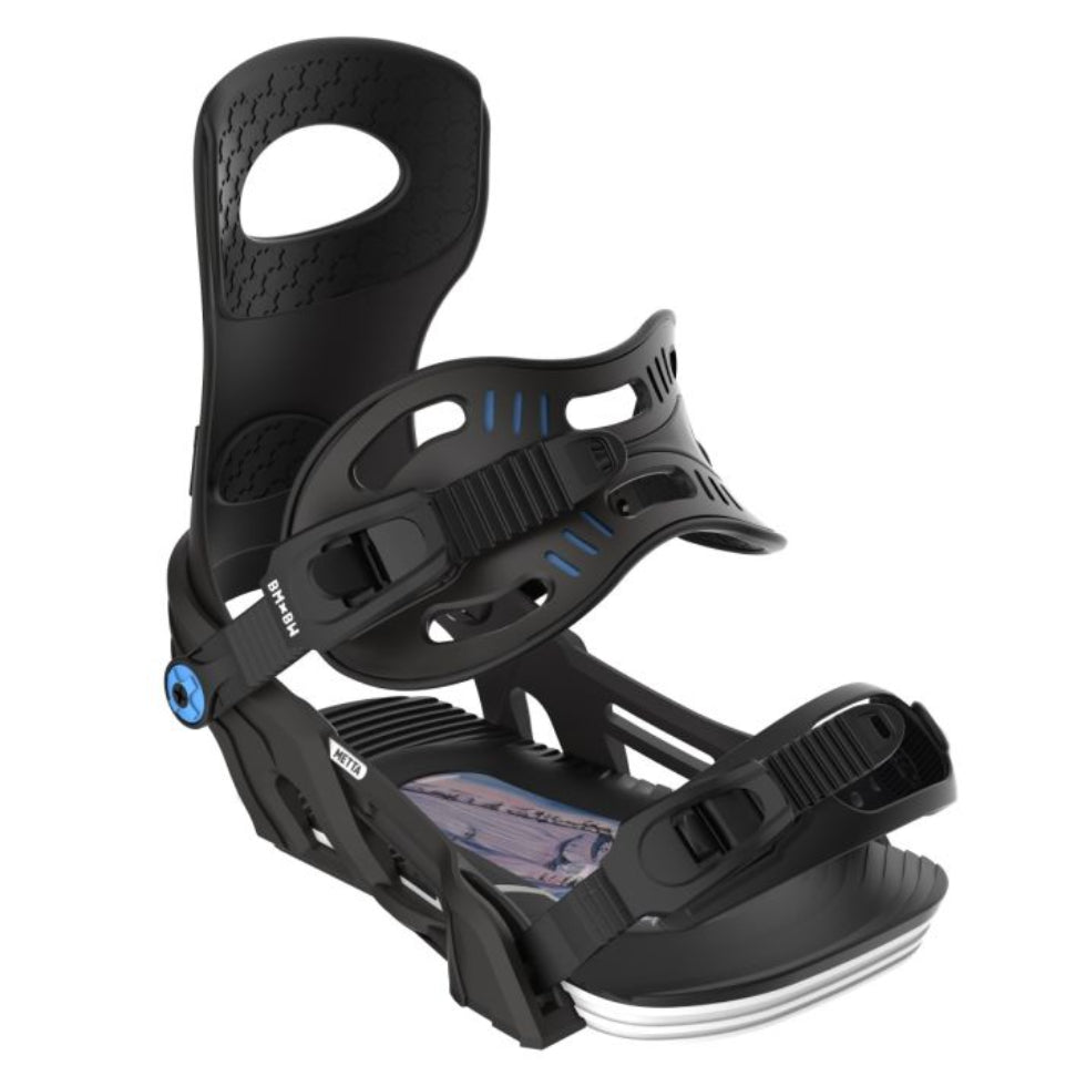 The Bent Metal Metta Women's Snowboard Bindings 2025 in Black Front