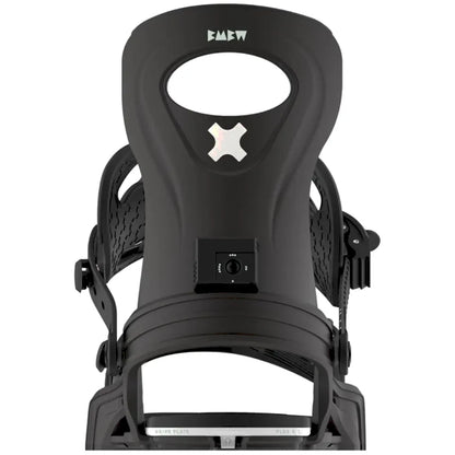 The Bent Metal Metta Women's Snowboard Bindings 2026 in Black back