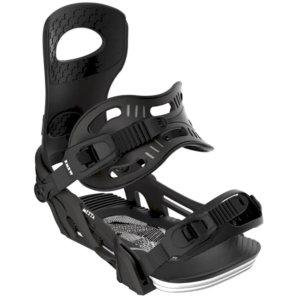 The Bent Metal Metta Women's Snowboard Bindings 2026 in Black front