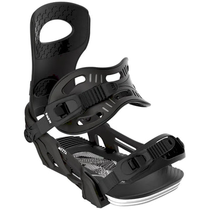 The Bent Metal Metta Women's Snowboard Bindings 2026 in Black front