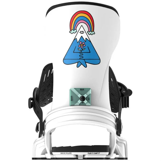 The Bent Metal Stylist Women's Snowboard Bindings 2026 in White back