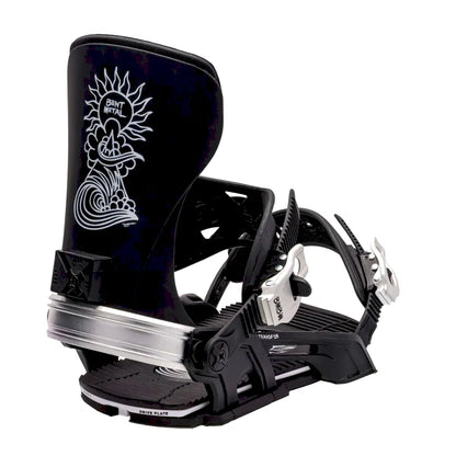 The Bent Metal Transfer Men's Snowboard Bindings 2024 in Silver