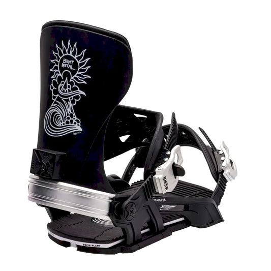 The Bent Metal Transfer Men's Snowboard Bindings 2024 in Silver