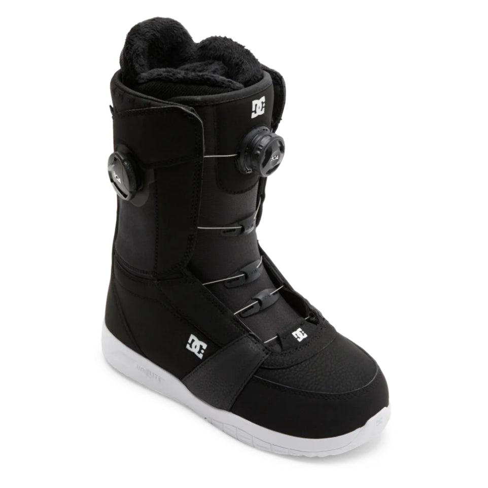 The DC Lotus Women's Snowboard Boots 2025 in Black White Black