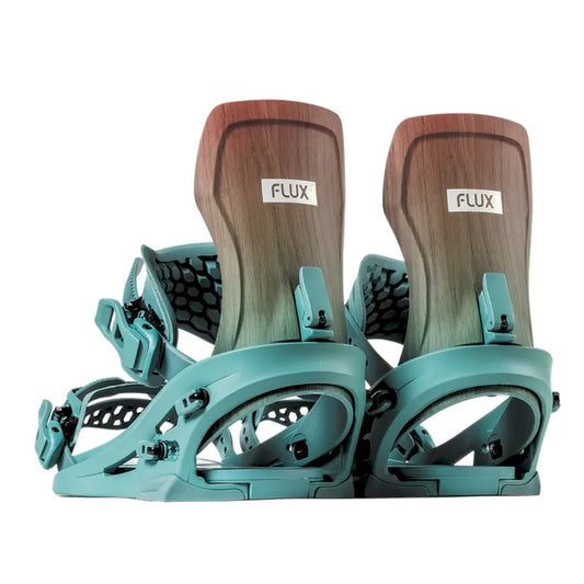 The Flux XF Men's Snowboard Bindings 2026 in Wood Fade