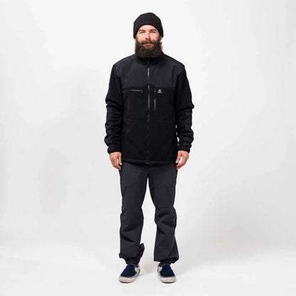 The Jones Base Camp Recycled Fleece Mens Jacket 2024 in Stealth Black 1