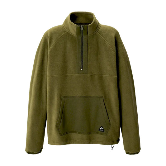 The Jones Lodge Half Zip Recycled Men's Fleece Pullover 2026 in Moss Green