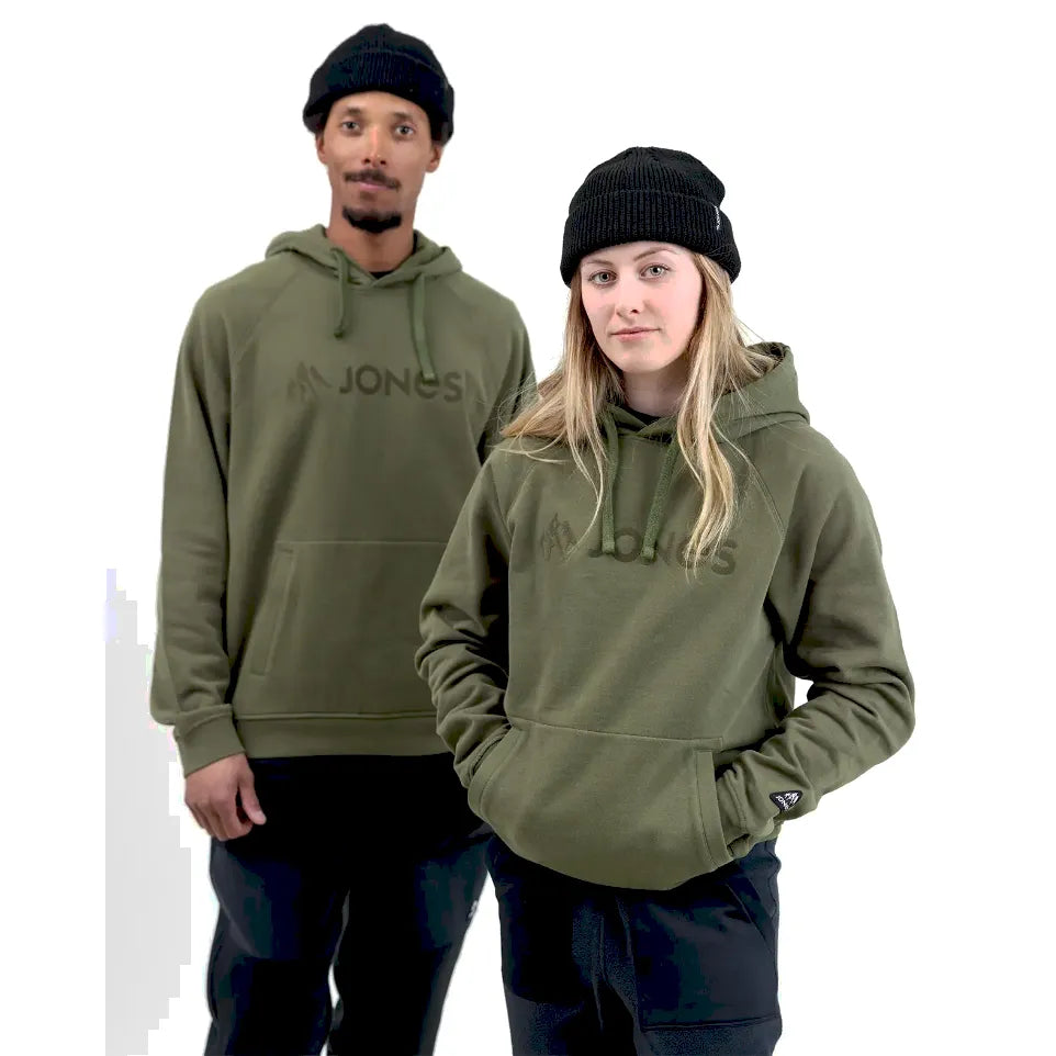 The Jones Truckee Organic Cotton Men's Hoodie 2026 in Moss Green