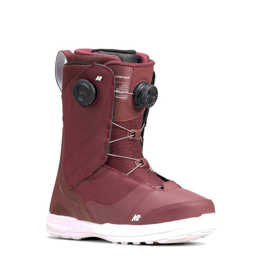 The K2 Contour Women's Snowboard Boots 2026 in Maroon