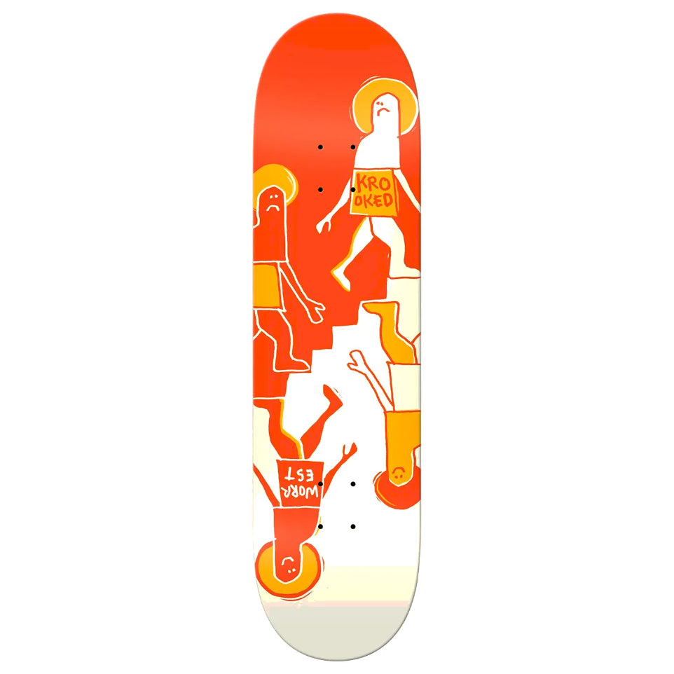 The Krooked Upside Down Worrest Skateboard Deck 2025