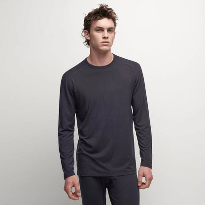 The Le Bent Core Midweight Mens Thermal Crew 2023 in Dark Cloud 1