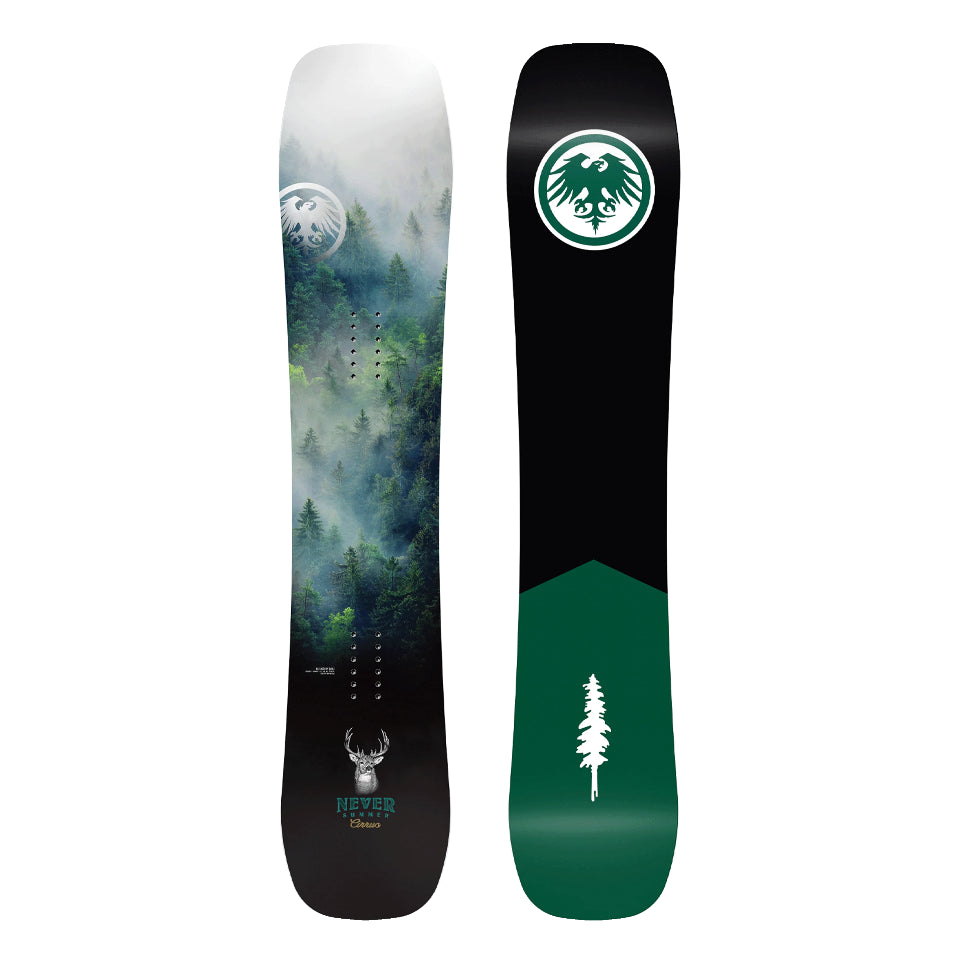 The Never Summer Cirrus Women's Snowboard 2027 in Green