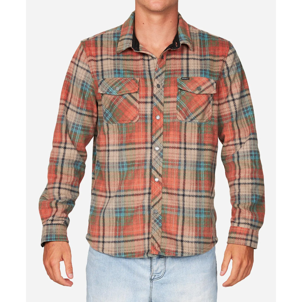 The O'Neill Glacier Plaid Superfleece 2023 in Canyon Clay 1