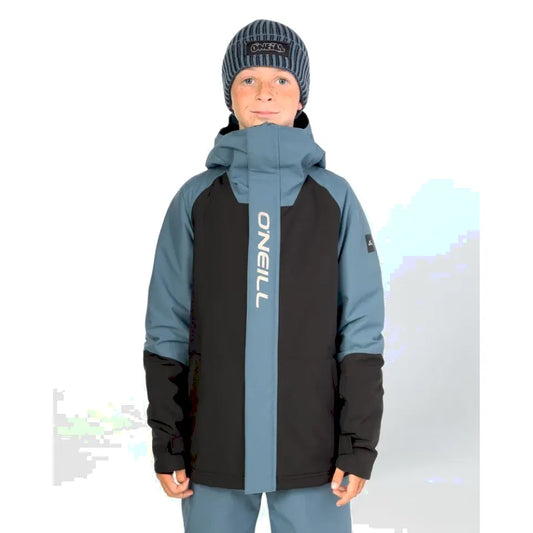 The O'Neill Play Boy's Snow Jacket 2026 in Mozart Bue Colour Block 1
