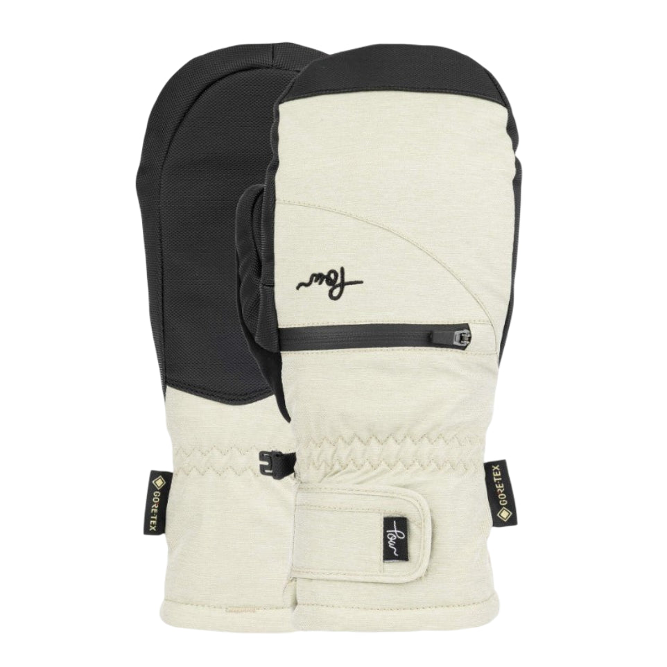 The Pow Cascadia GTX Women's Short Mitts 2026 in Stone