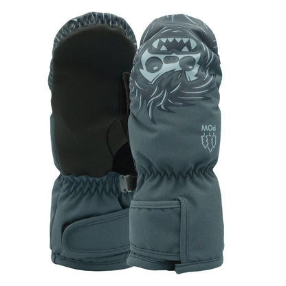 The Pow Critter Kid's Mitts 2026 in Dark Slate