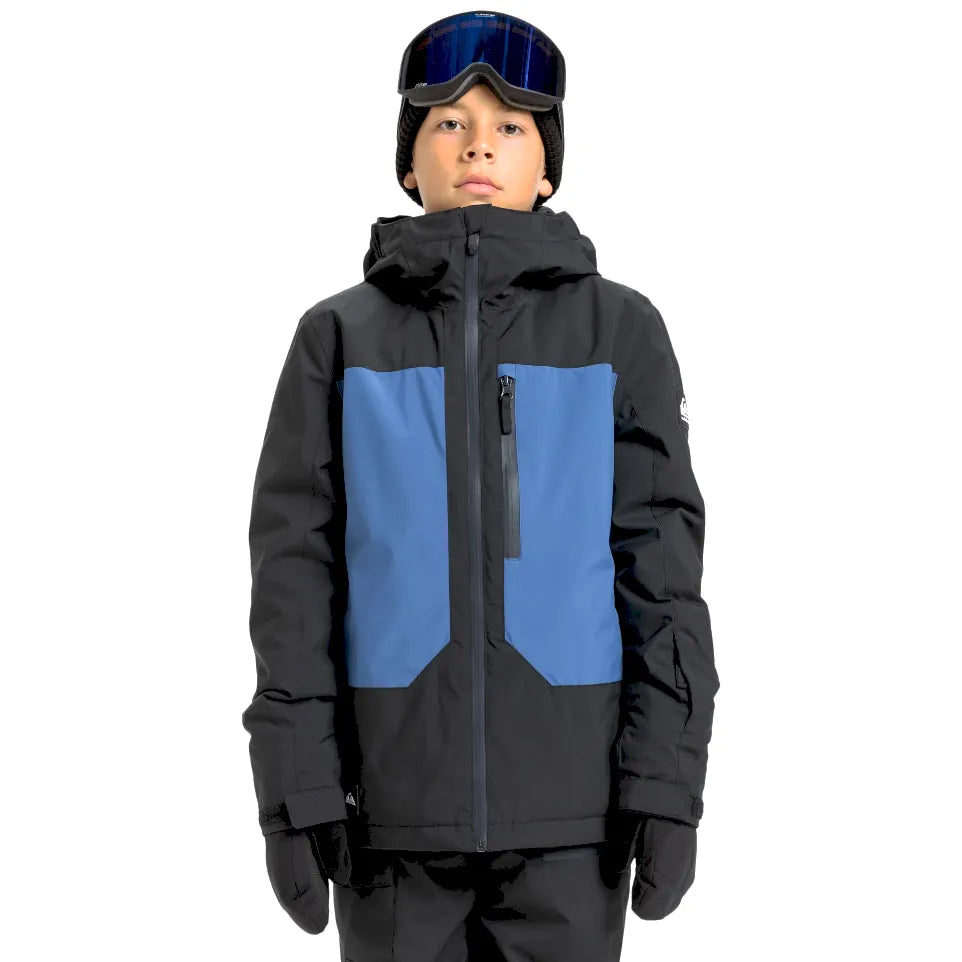 The Quiksilver Ambition 20K Youth Snow Jacket 2026 in True Black