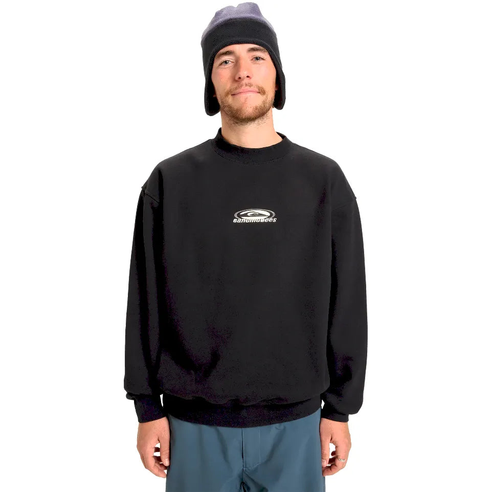 The Quiksilver Banging Men's Crew Fleece 2026 in True Black