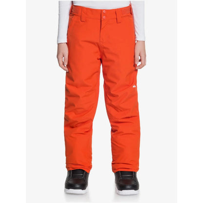 The Quiksilver Estate Kids Snow Pants 2023 in Pureed Pumpkin 1